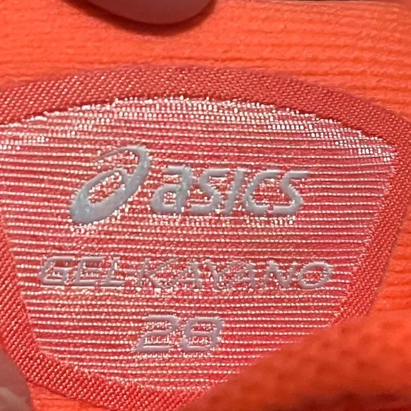 EUC ASICS Women's Neon Coral Running Shoes - Picture 8 of 10